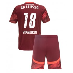 RB Leipzig Arthur Vermeeren #18 Borta Kläder Barn 2024-25 Kortärmad (+ Korta byxor)